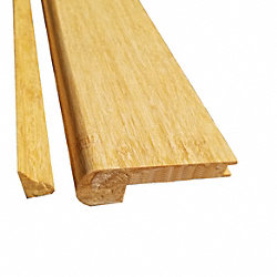 Prefinished Natural Strand Bamboo 1/2 in thick x 3.25 in wide x 72 in Length Flush Stair Nose
